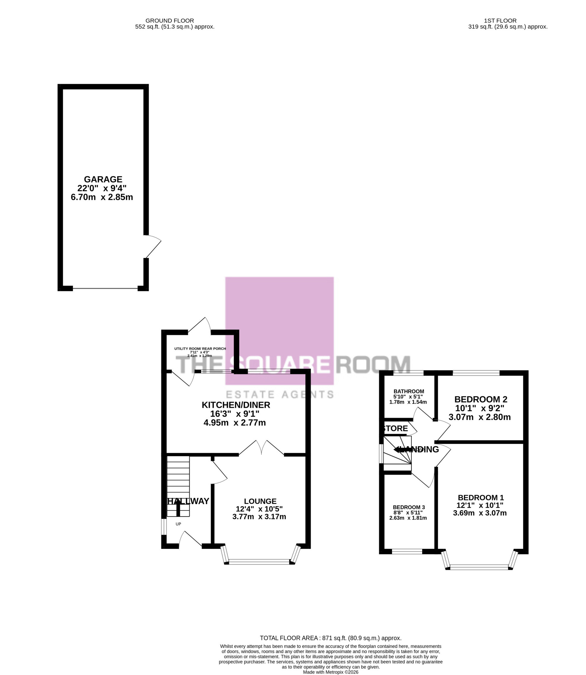 115, Lockerbie Avenue, Cleveleys floorplan