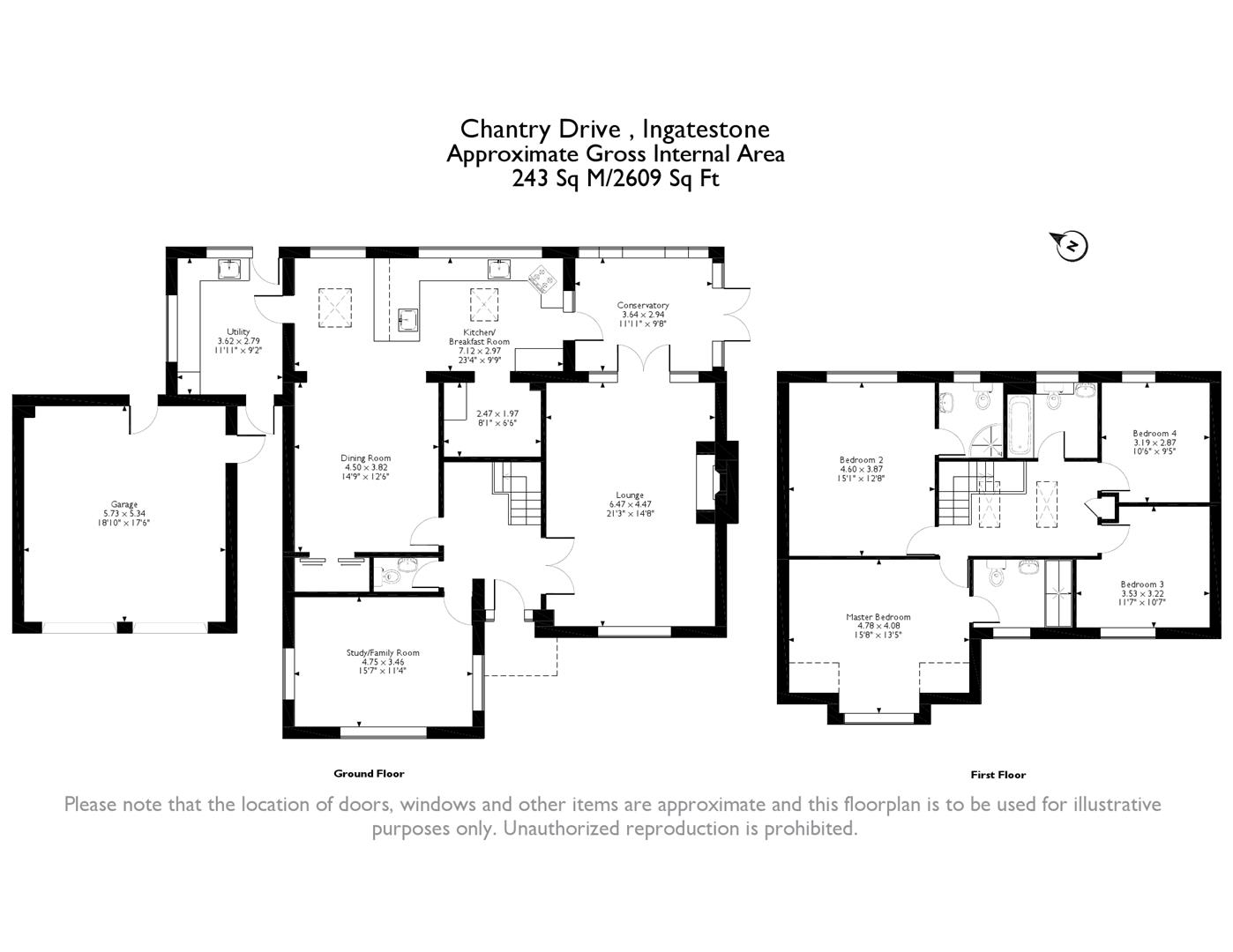 4 Bedrooms Detached house for sale in Chantry Drive, Ingatestone CM4