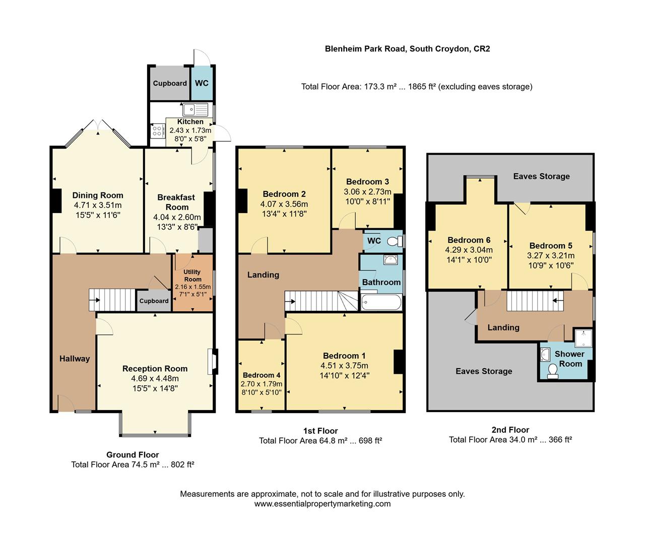 39, Blenheim Park Road, South Croydon floorplan