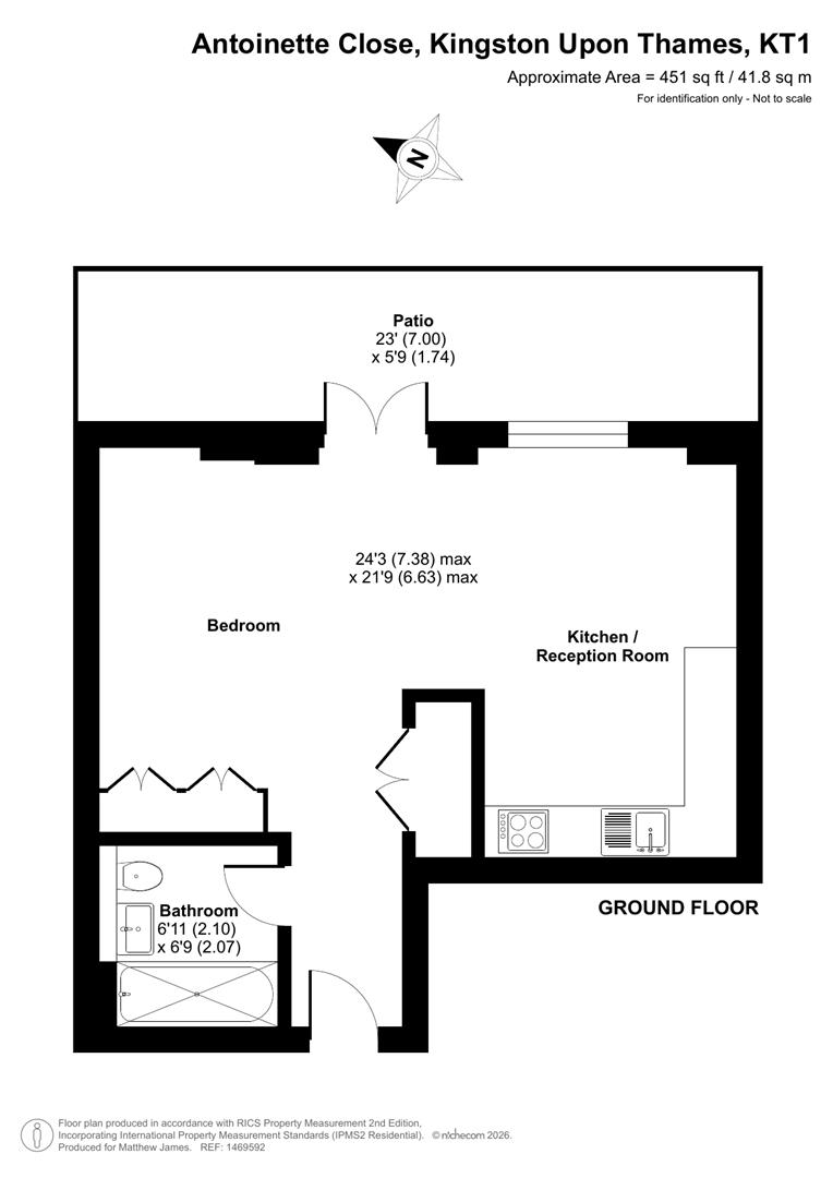 Flat 5, Harrier House, Antoinette Close, Kingston Upon Thames floorplan