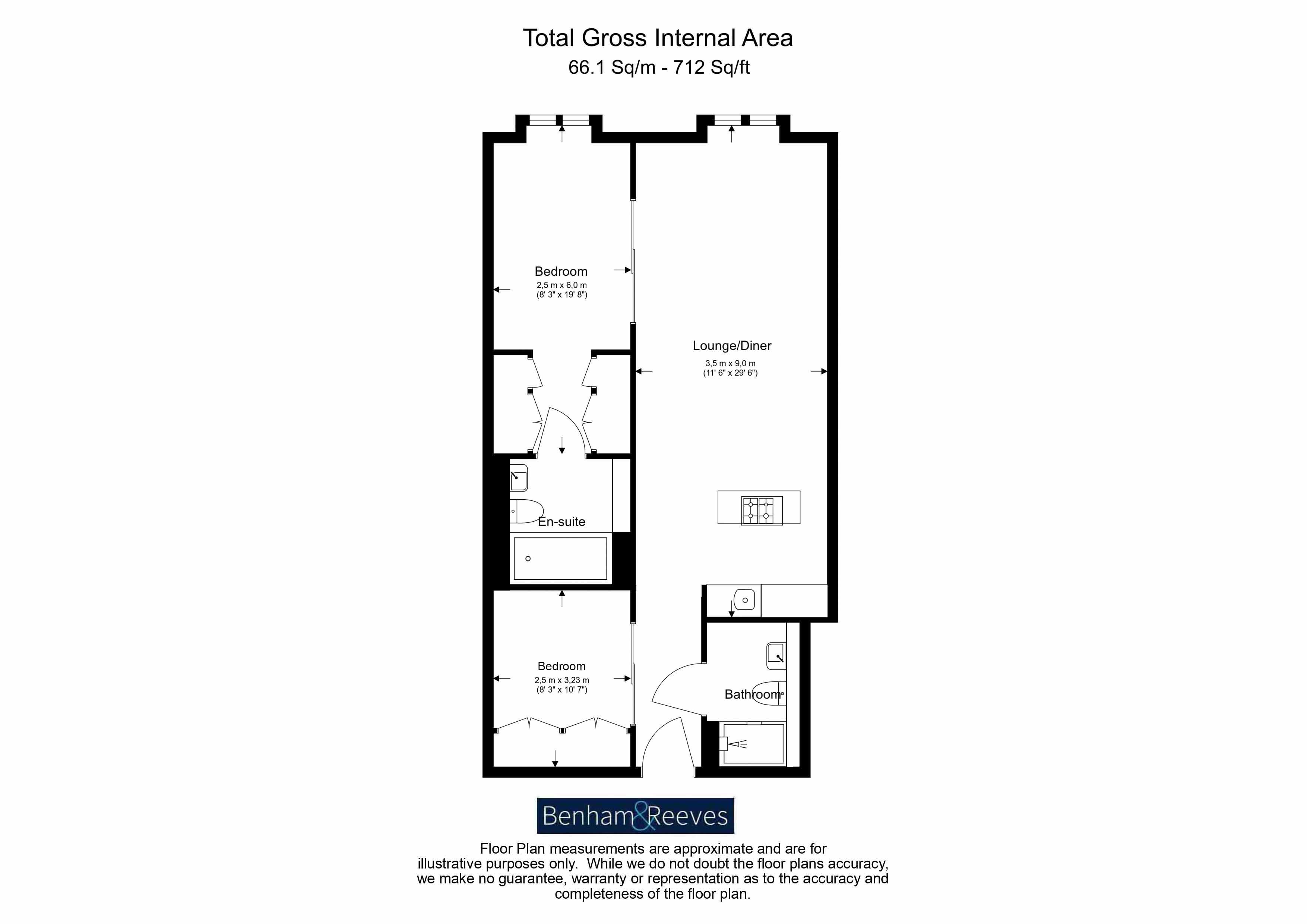 Apartment 607, Marconi House, 335, Strand, Temple floorplan
