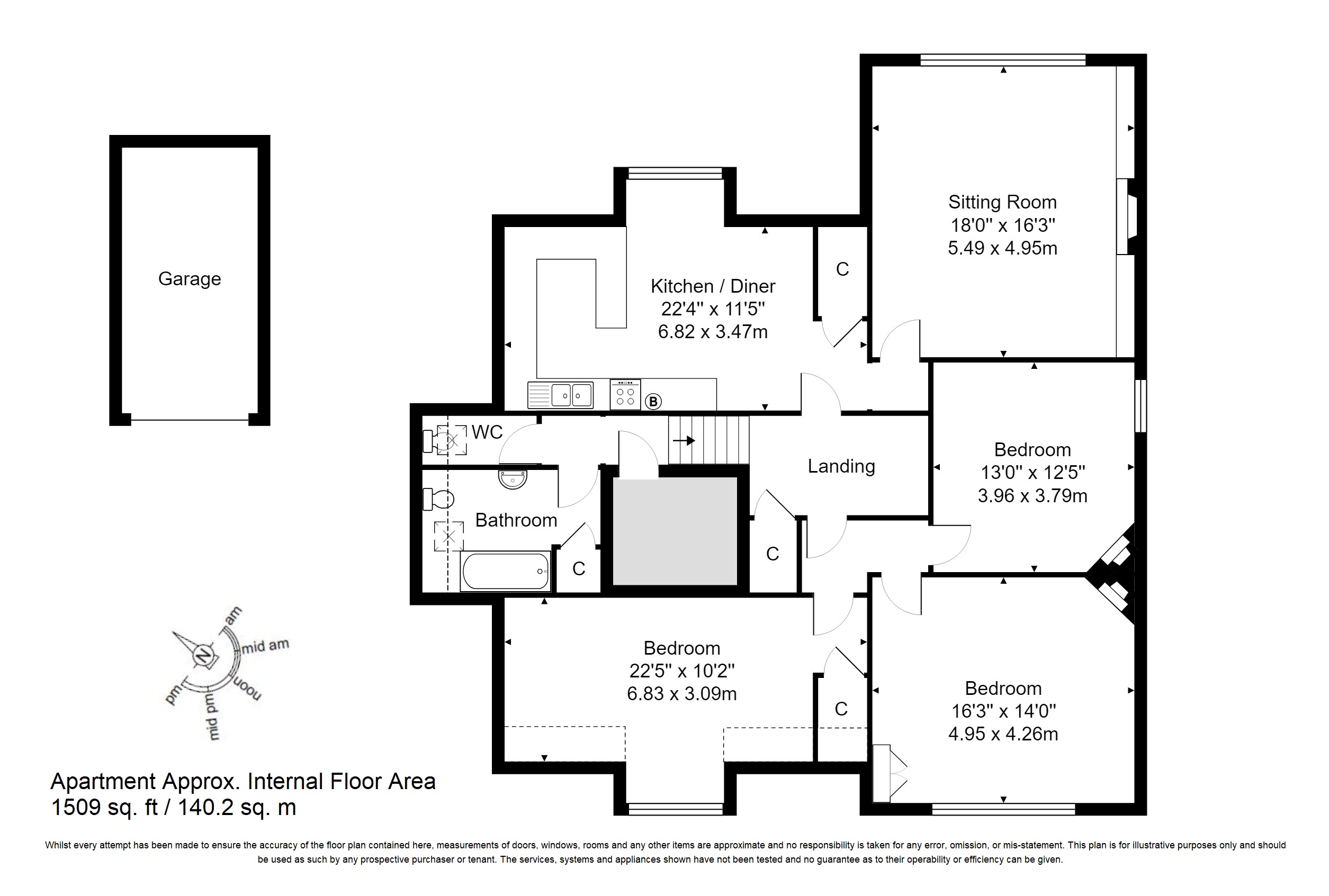 3 Bedrooms Flat for sale in Sandhurst Road, Tunbridge Wells TN2