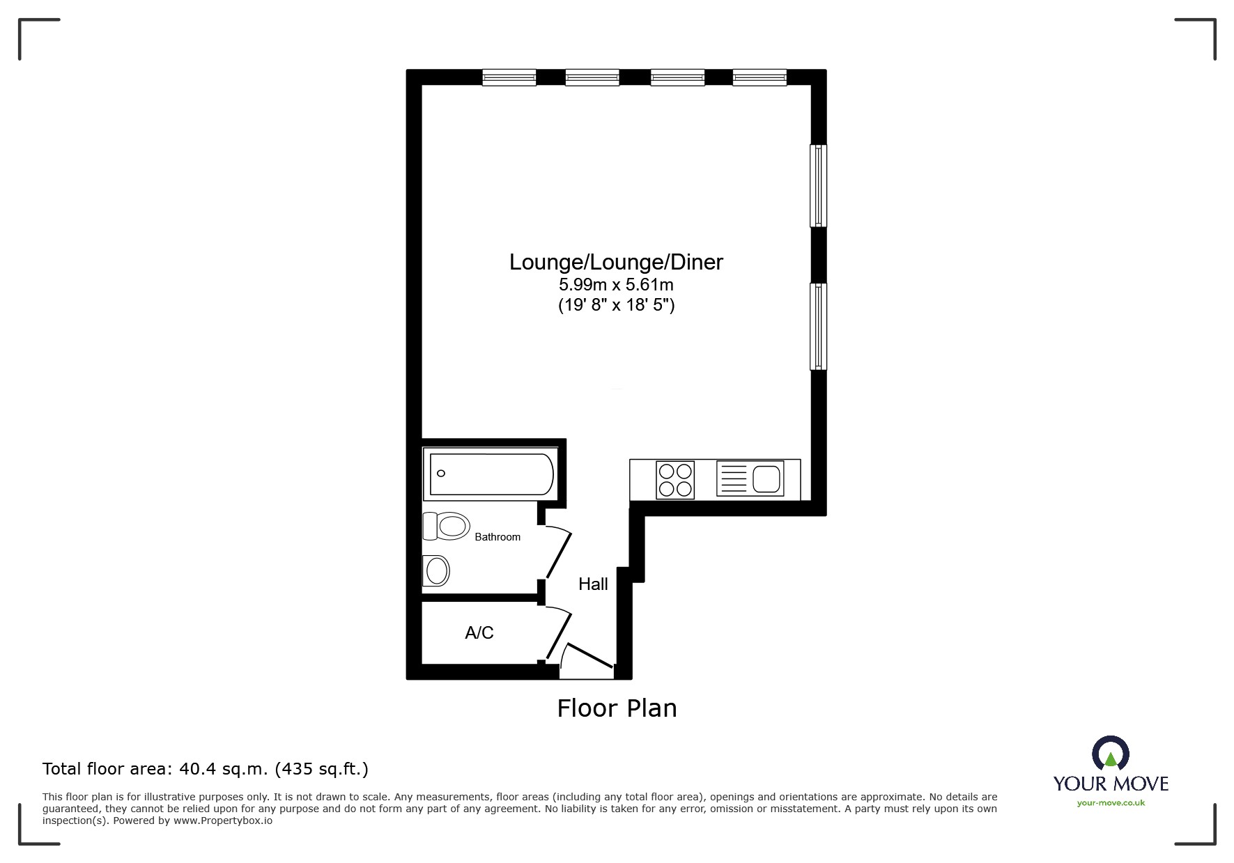 Flat 12, 16-18,, Harpur Street, Bedfordshire floorplan