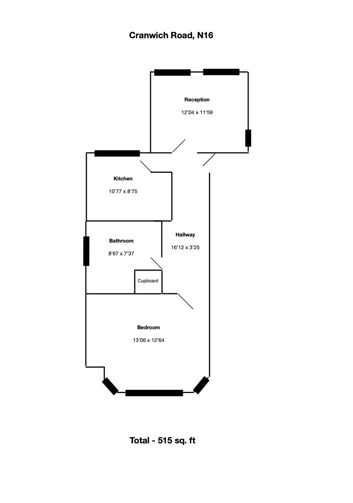 Flat 2, 1, Cranwich Road, London floorplan