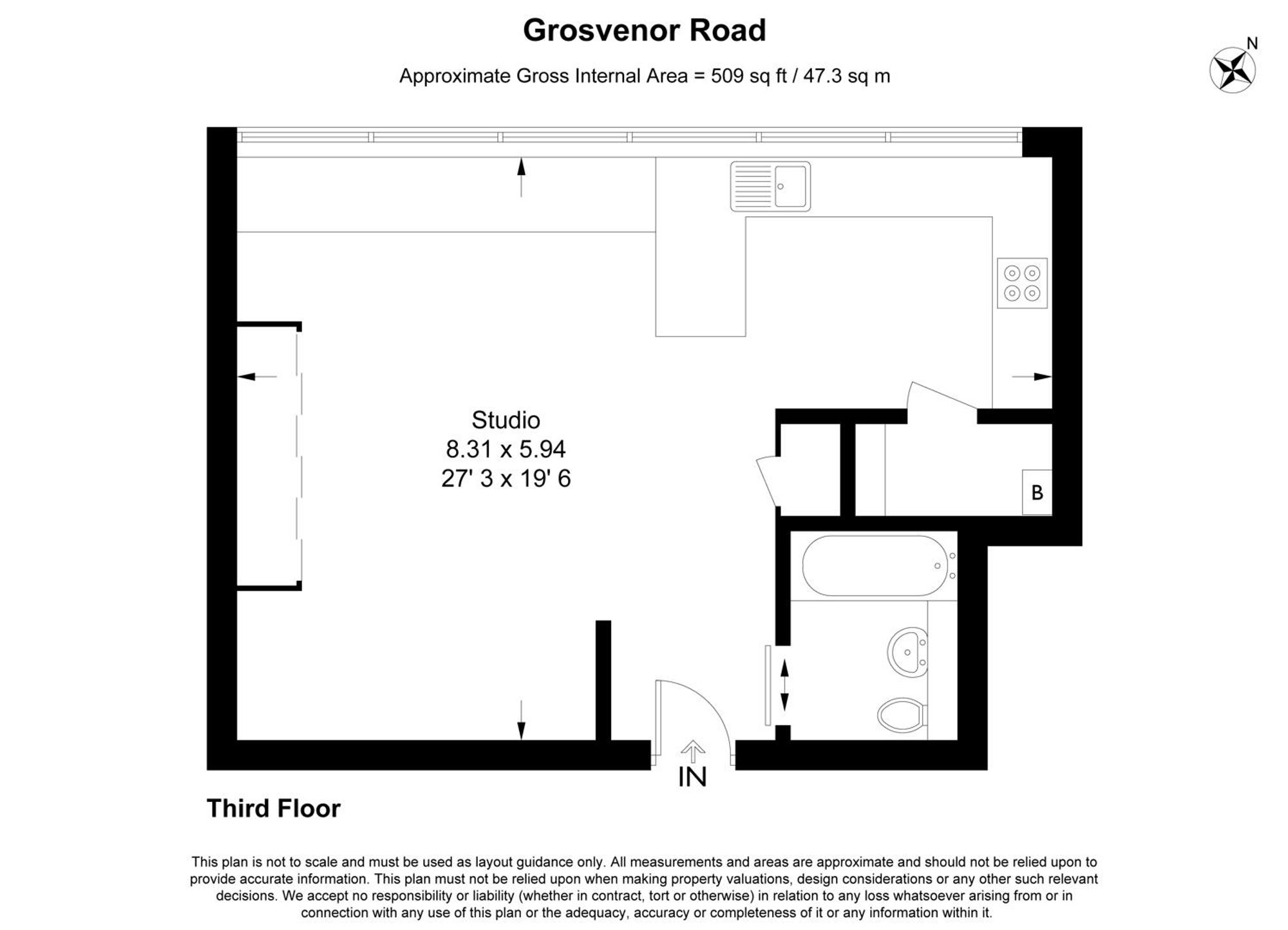 Flat 22, 152 Grosvenor Road, London floorplan