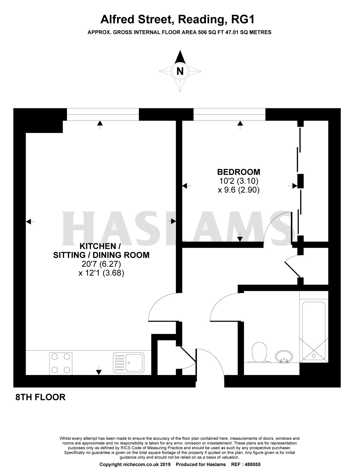 1 Bedrooms Flat for sale in Honister, 20 Alfred Street, Reading RG1