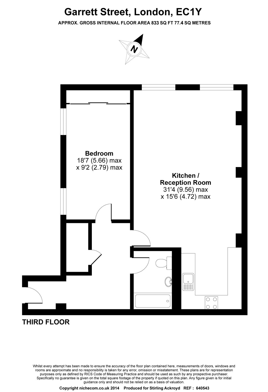 1 Bedrooms Flat to rent in Garrett Street, London EC1Y