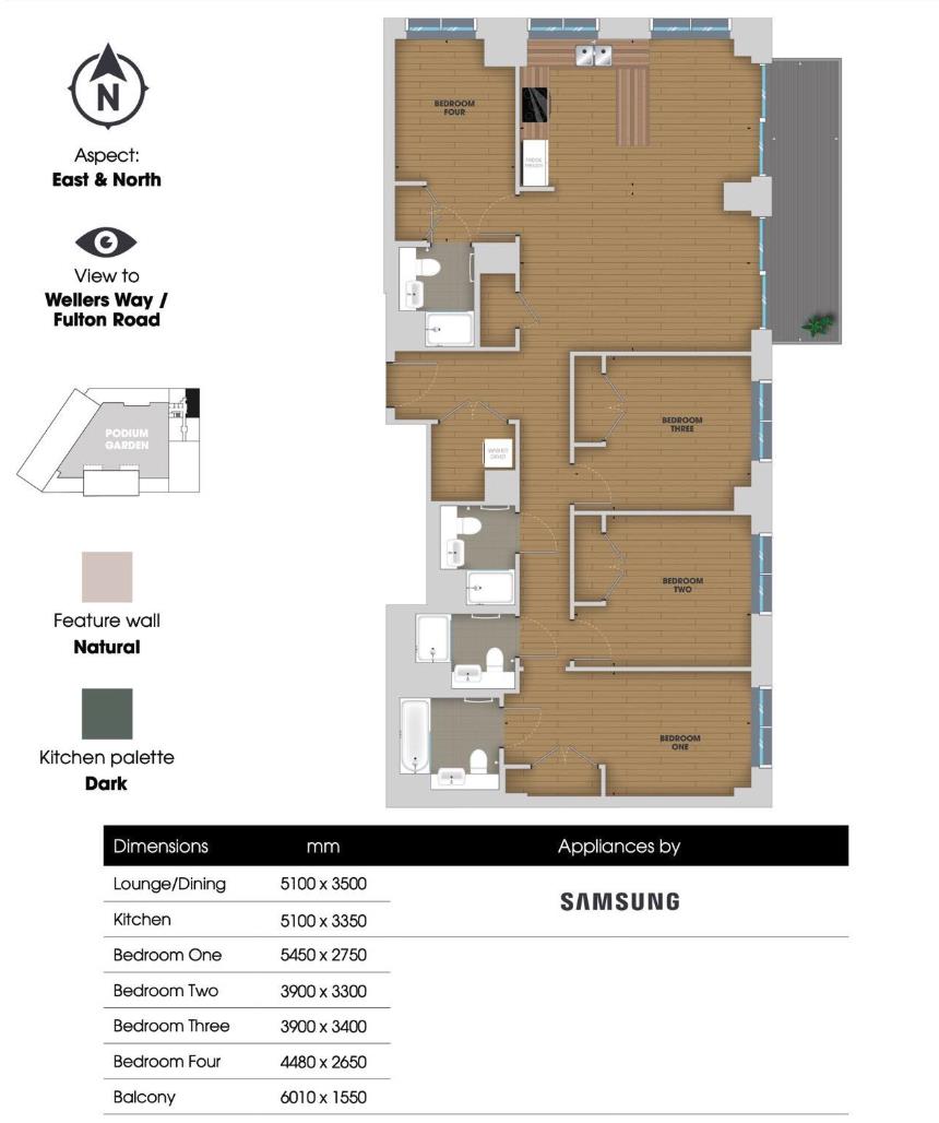 6453654, Repton Gardens, 1 Wellers Way, Wembley floorplan