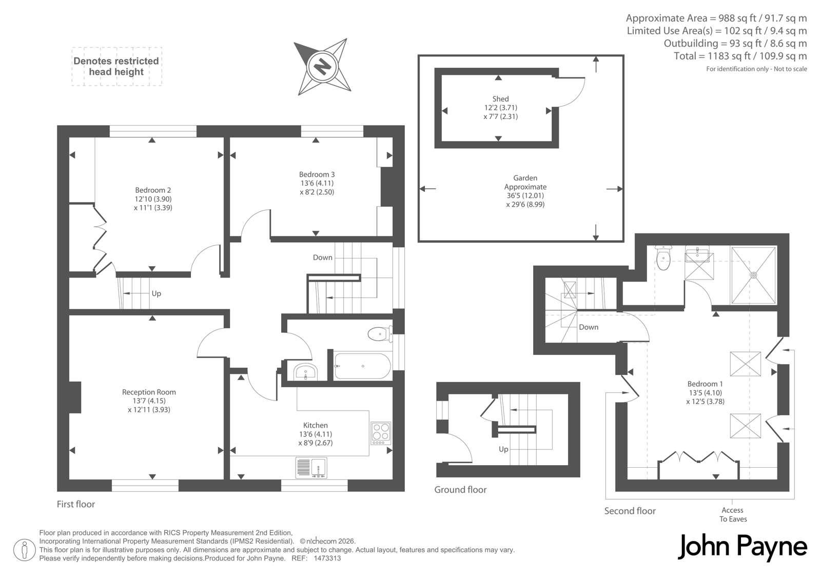 135B,, Maze Hill, London floorplan