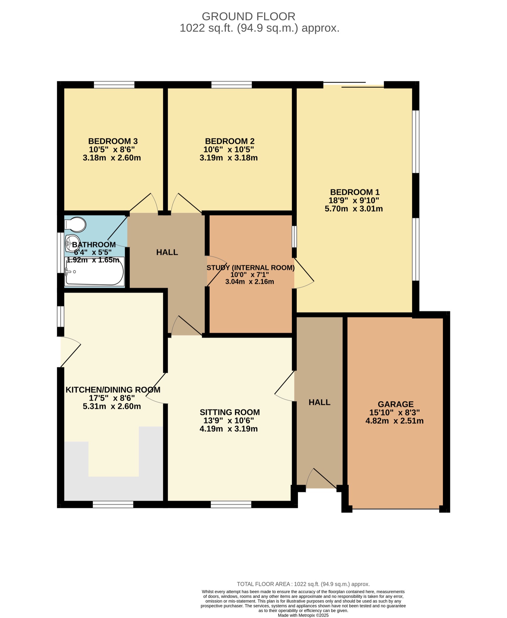 40 Partridge Road, Exmouth floorplan