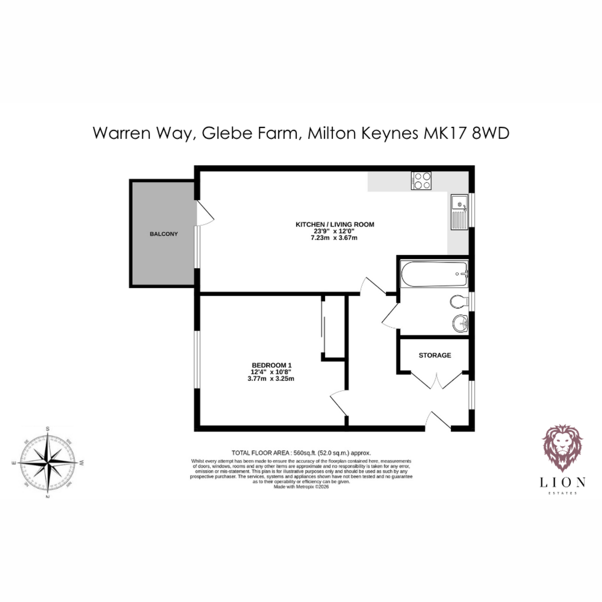 Flat 2, 106, Warren Way, Milton Keynes floorplan