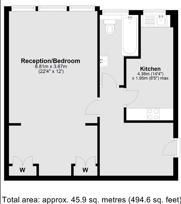 Flat 24 Acol Court, Acol Road, London floorplan