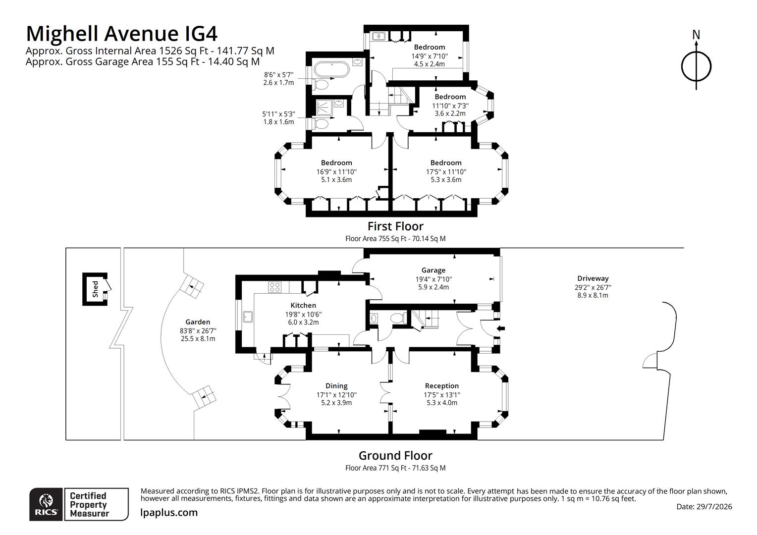 68, Mighell Avenue, Ilford floorplan