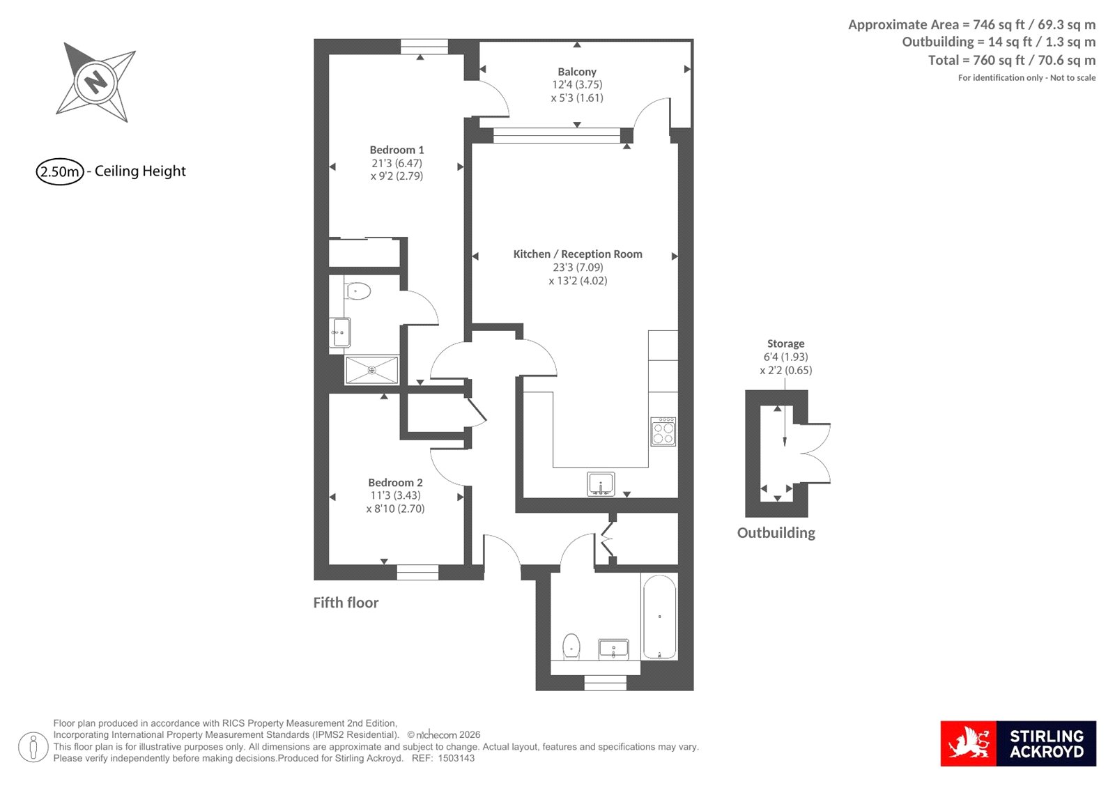 Flat 33, The Porter Building, 130, Spa Road, London floorplan