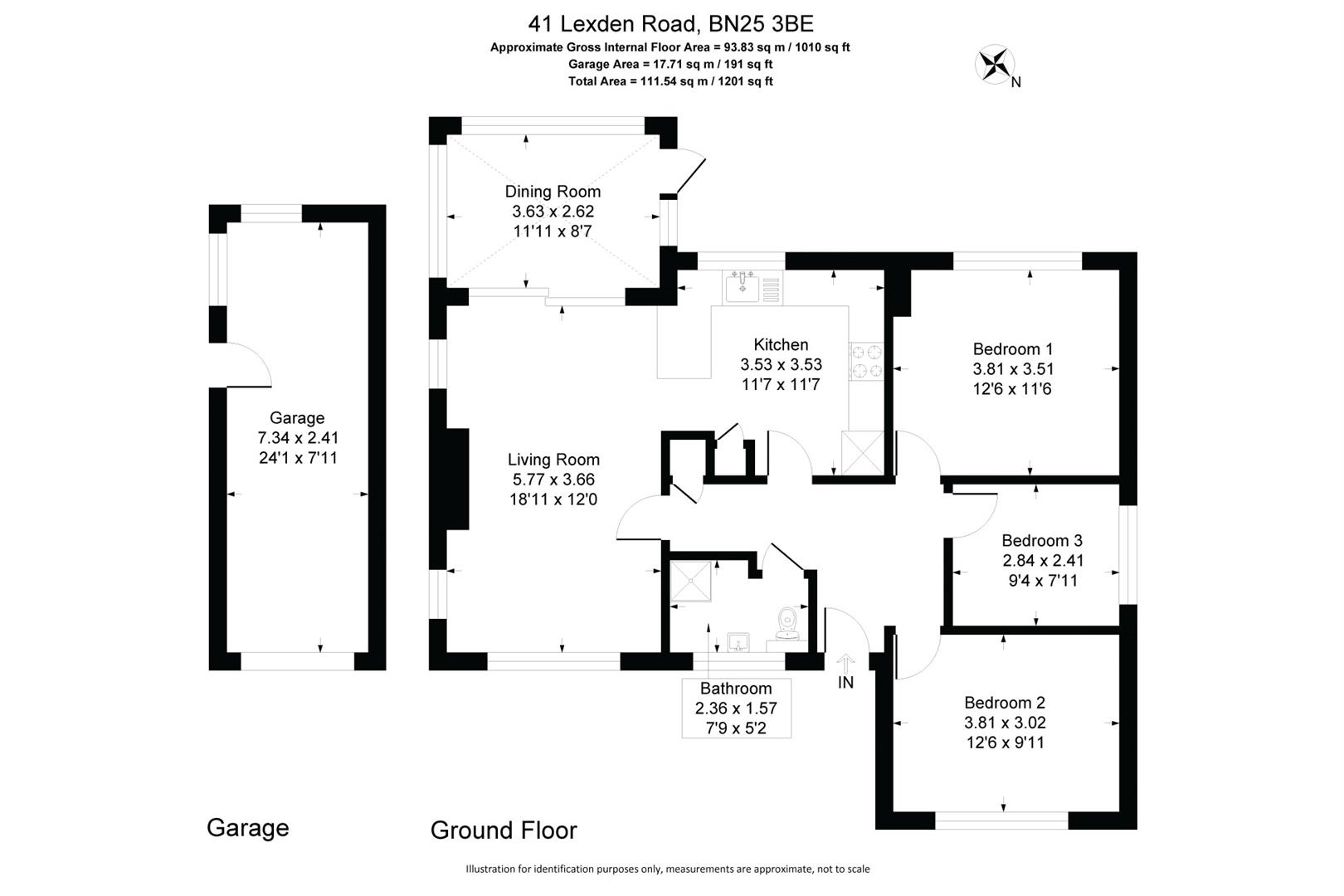 41, Lexden Road, Seaford floorplan