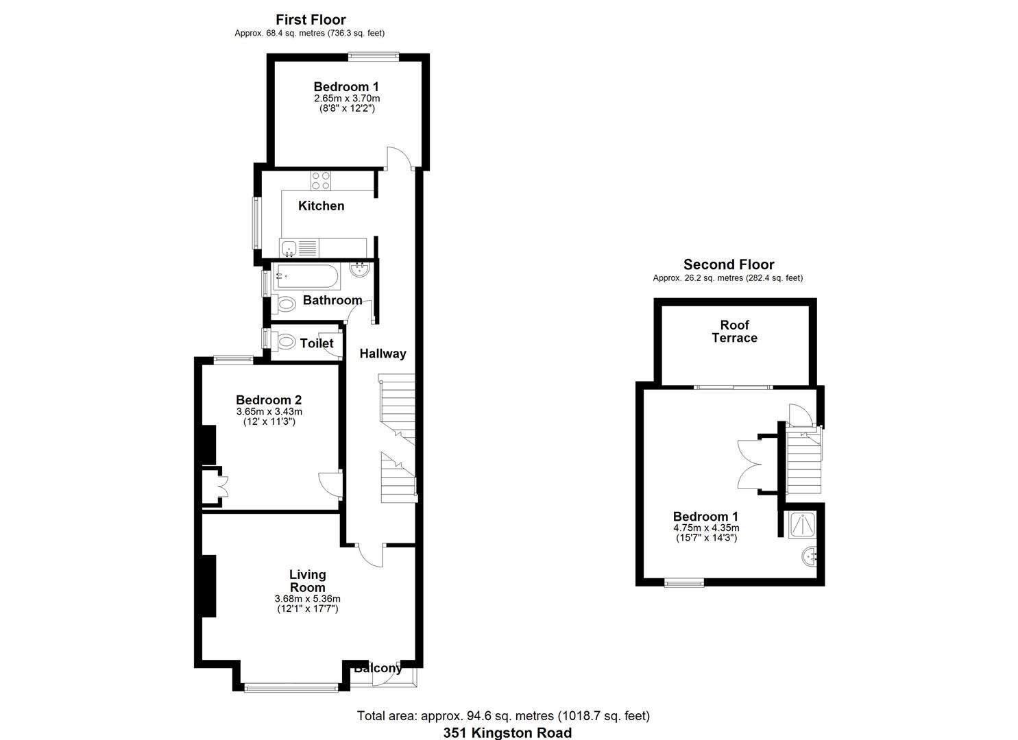351, Kingston Road, London floorplan
