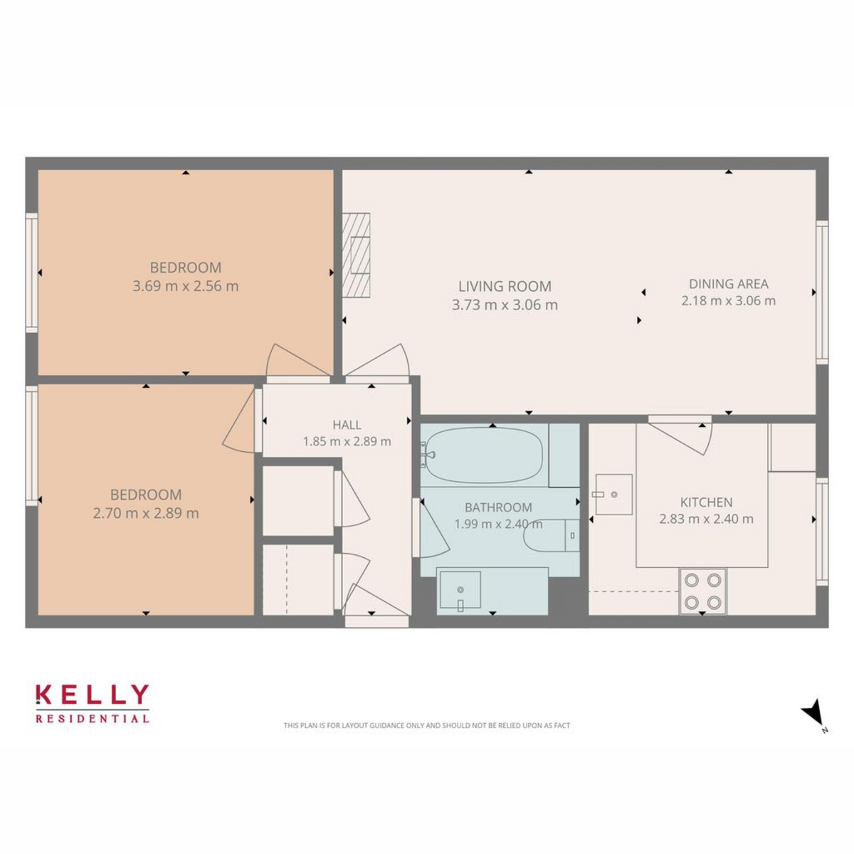 Flat 2/2, 44, Atlas Road, Glasgow floorplan