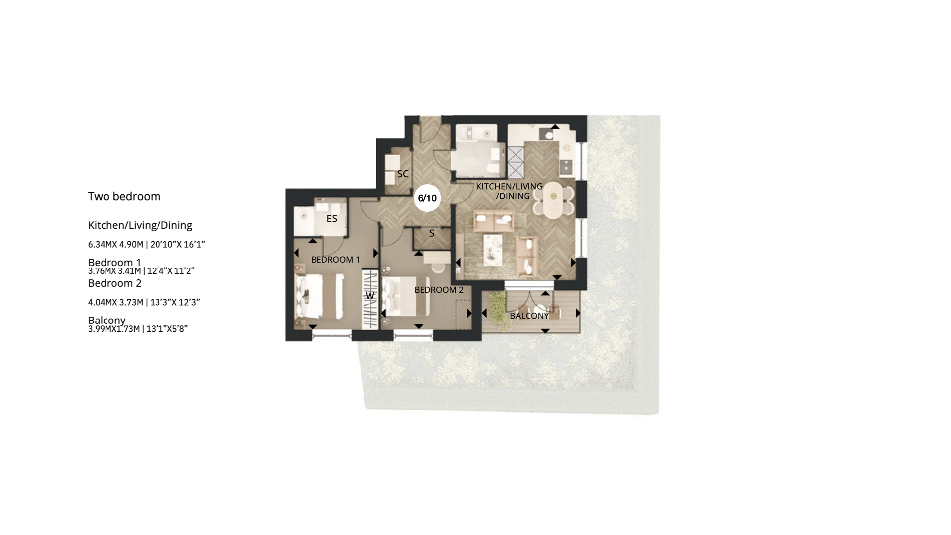 217 - Apt 6, Lapidge Drive, Springfield Village, Wandsworth floorplan