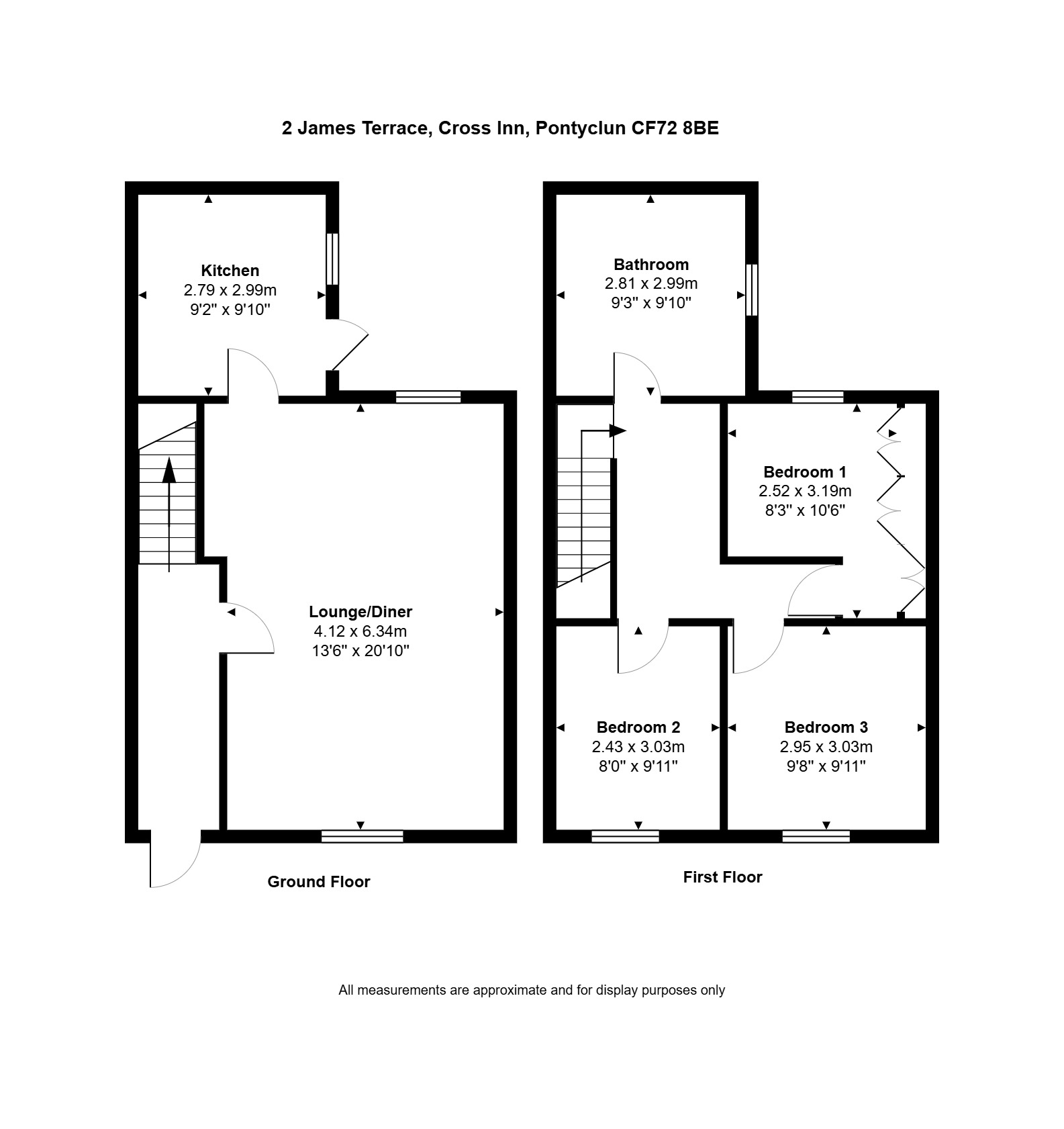 2, James Terrace, Llantrisant floorplan