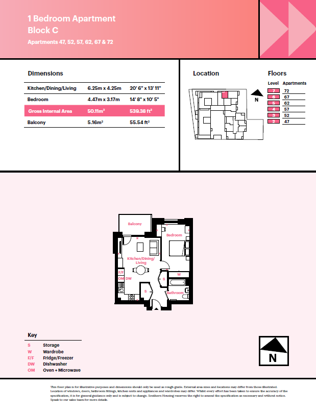 c1_06_02, Glengall Road, London floorplan