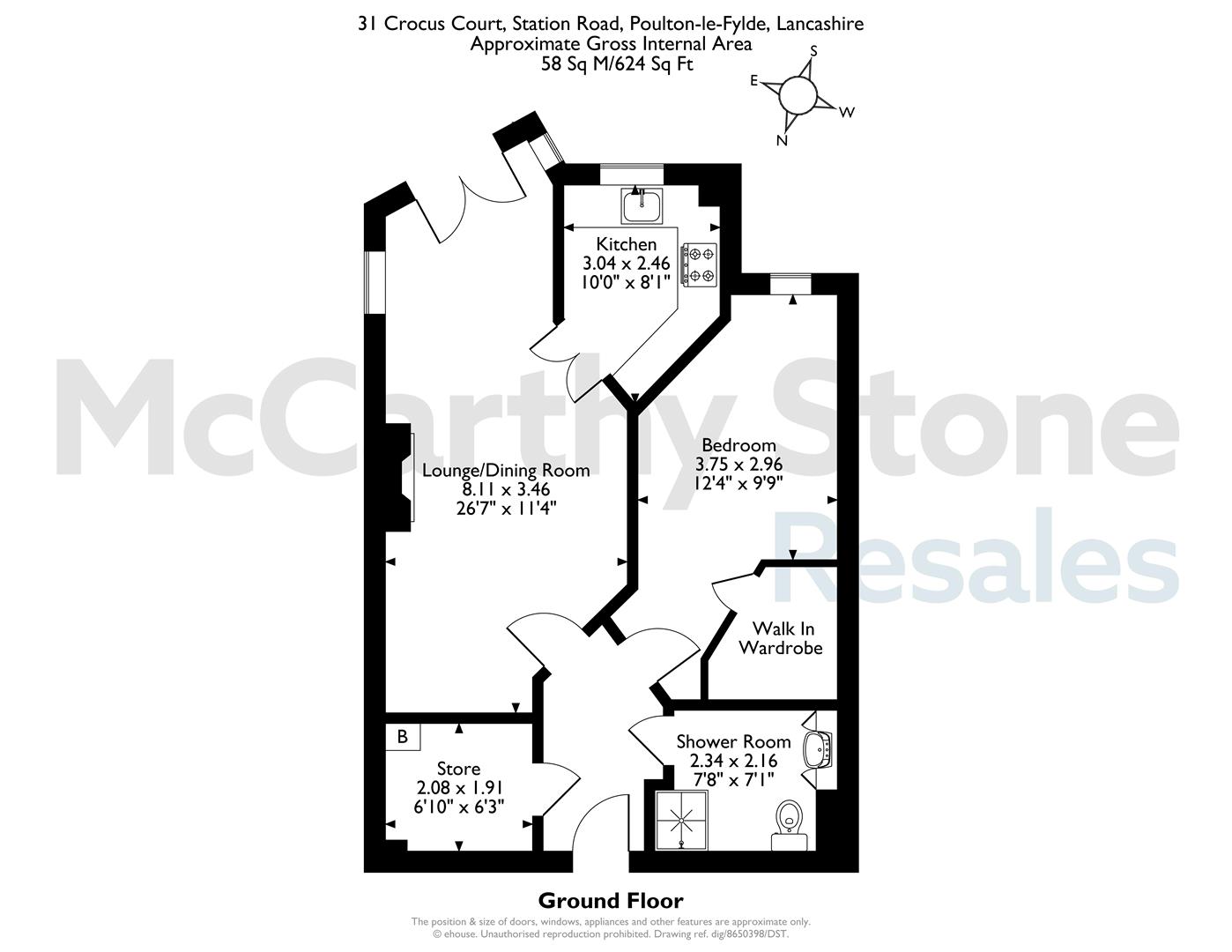 31 Crocus Court, Station Road, Poulton-Le-Fylde floorplan