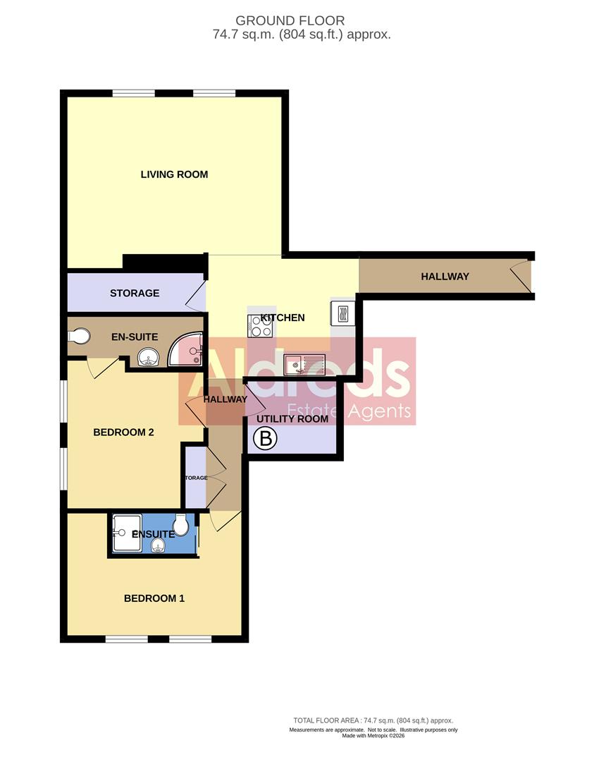 Flat 7, Dexlyn Court, 8-9 Norfolk Square, Great Yarmouth floorplan