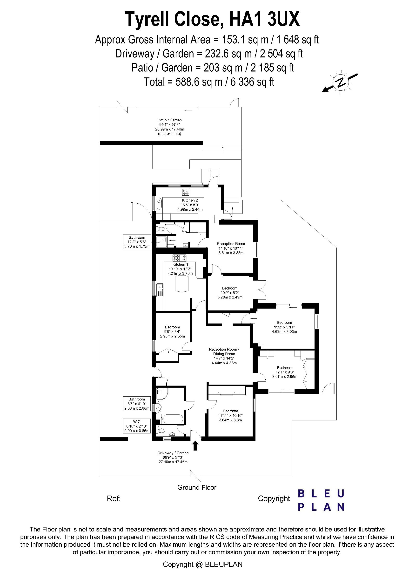 1a Tyrell Close, Harrow floorplan