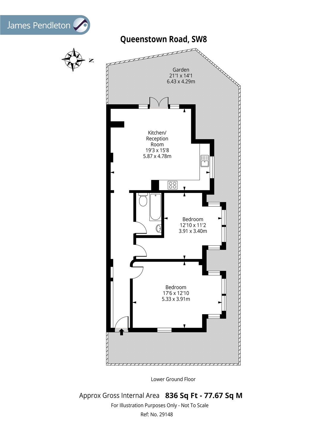 2 Bedrooms Flat to rent in Queenstown Road, Battersea, London SW8