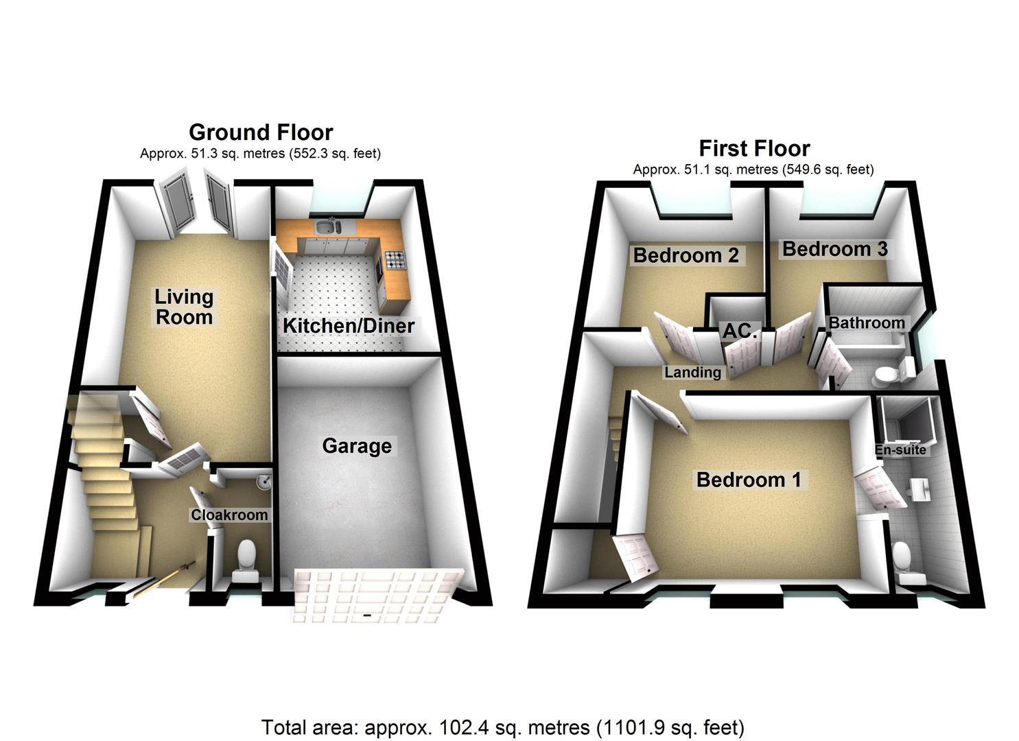18, Ffordd Maes Gwilym, Kidwelly floorplan