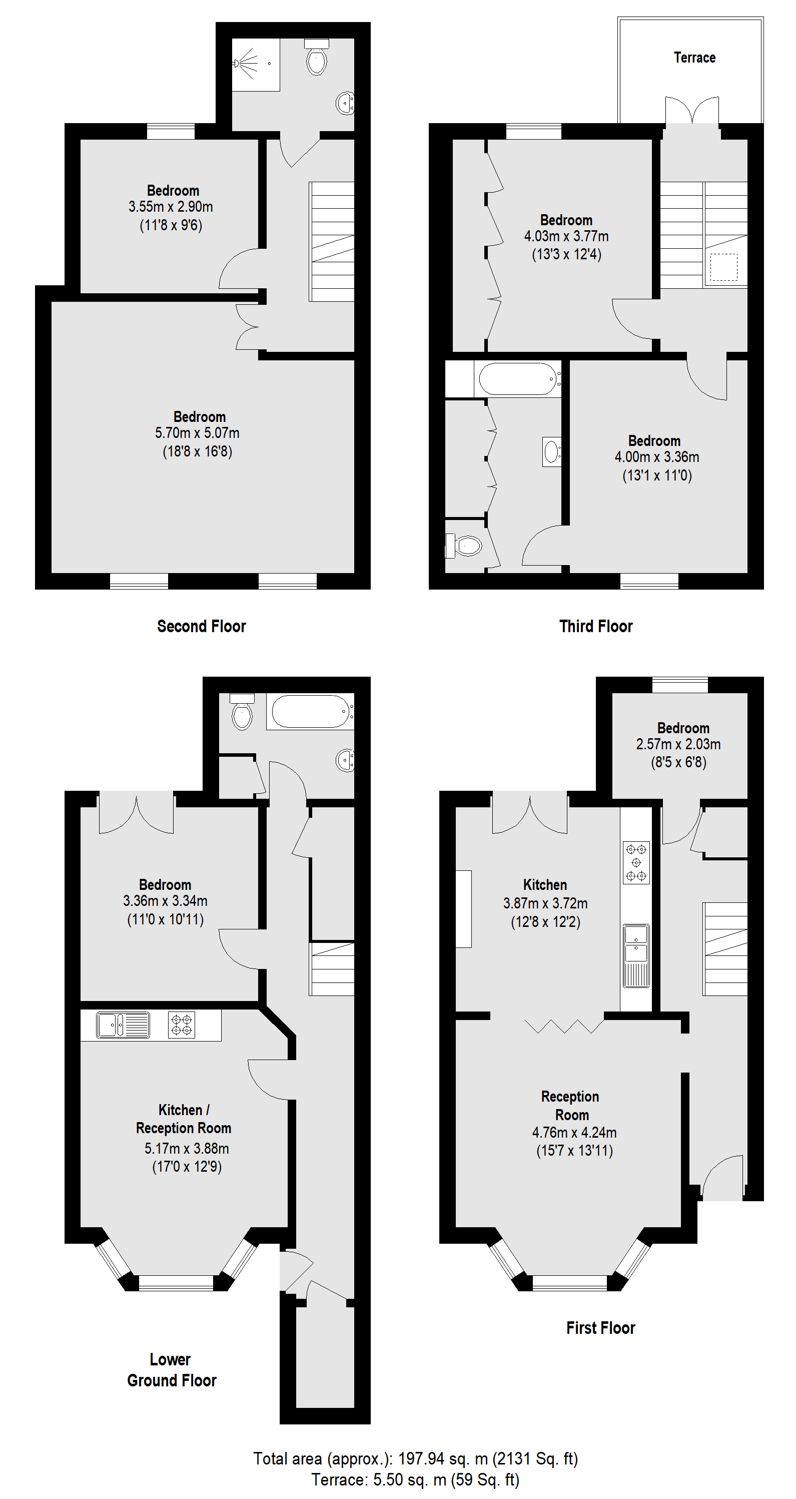 St. Stephens Terrace, London SW8, 5 bedroom end terrace house for sale