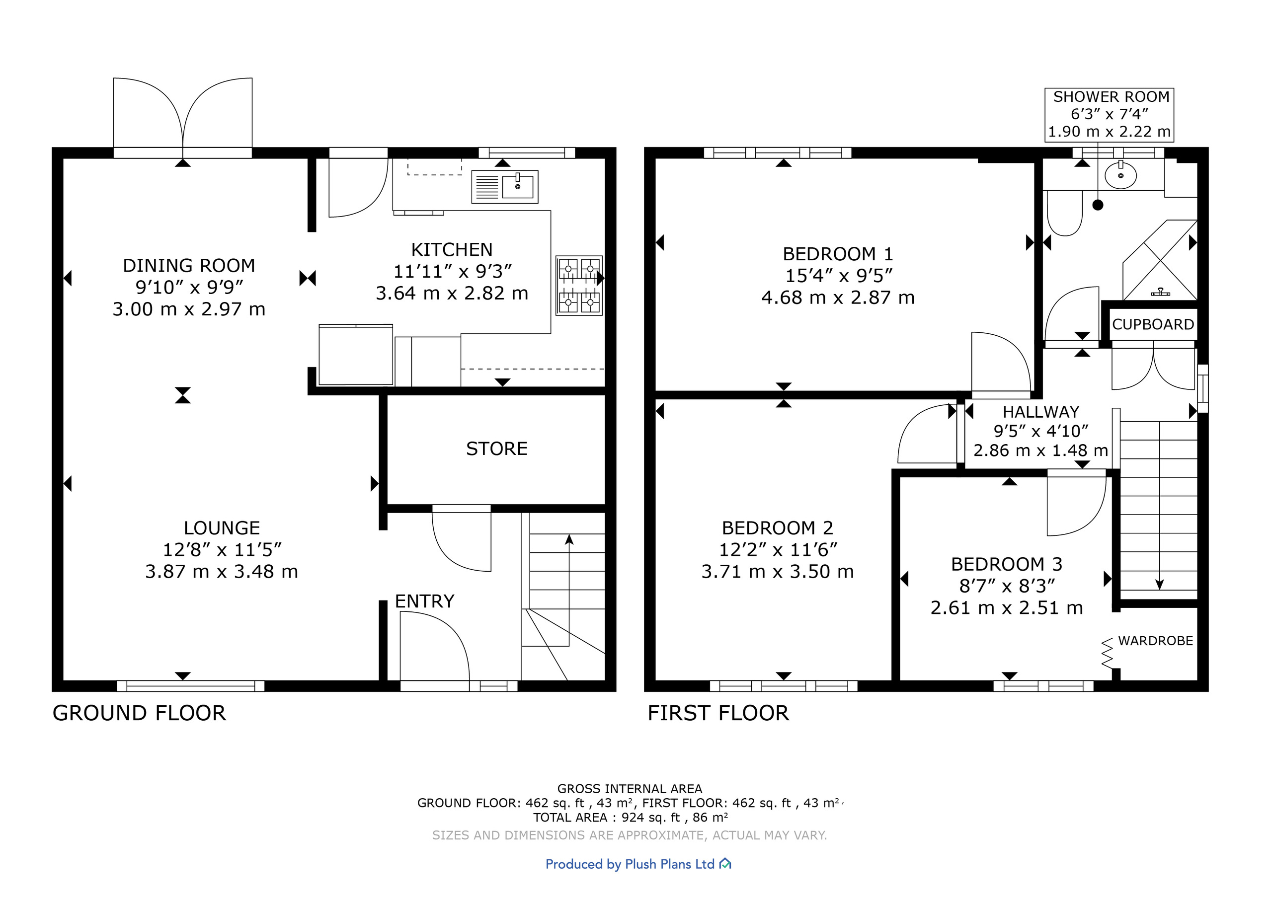 98 Divernia Way, Glasgow floorplan