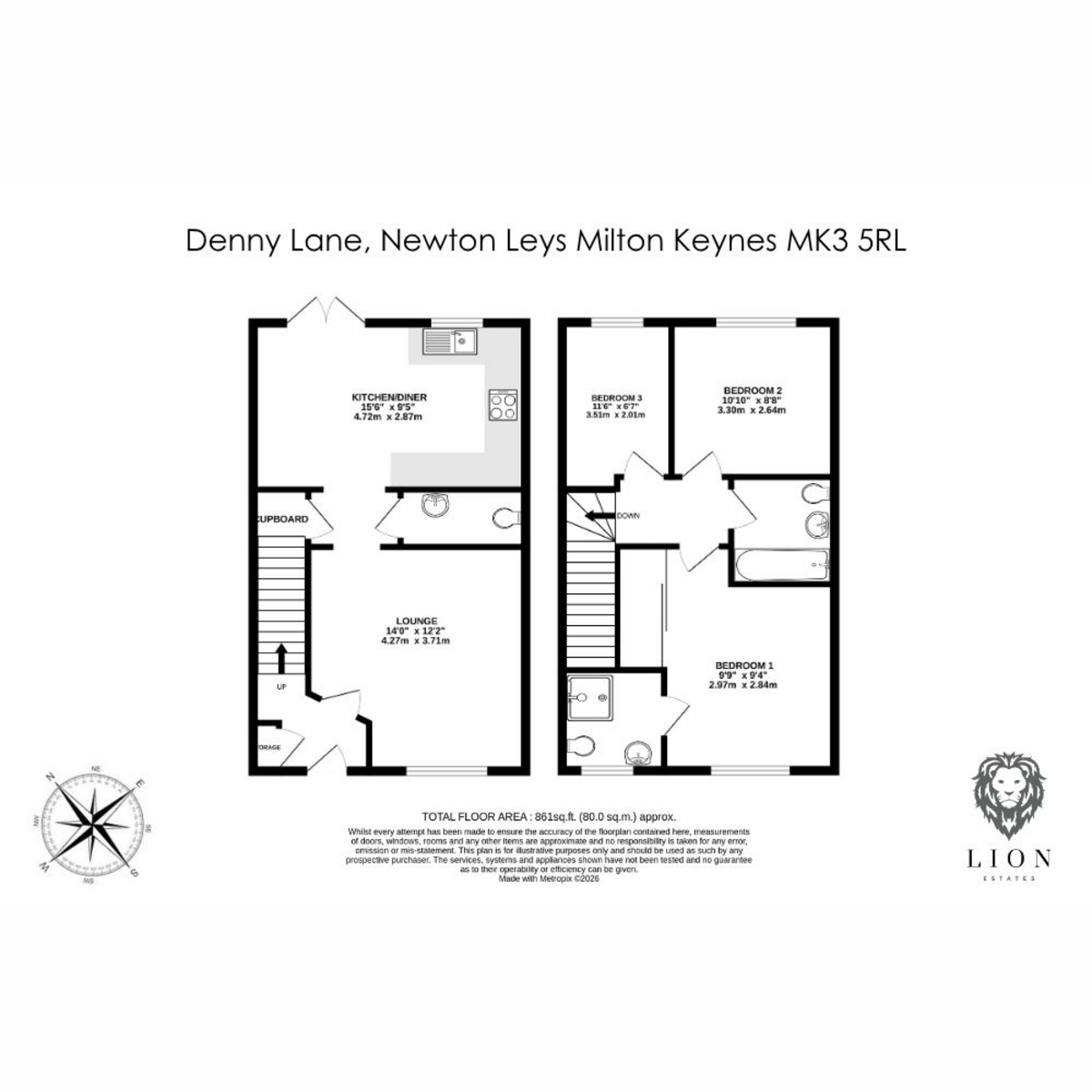 29, Denny Lane, Milton Keynes floorplan