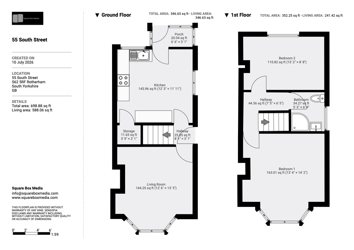 55, South Street, Rotherham floorplan