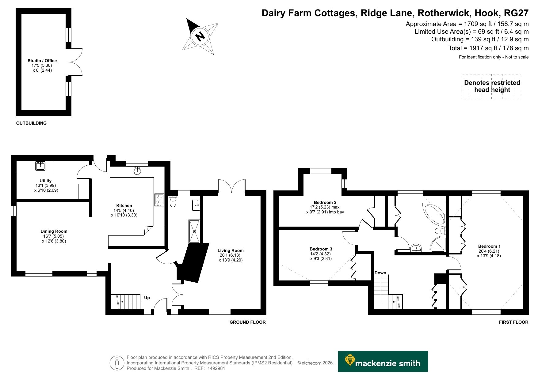 1 Dairy Farm Cottages,, Ridge Lane, Hook floorplan
