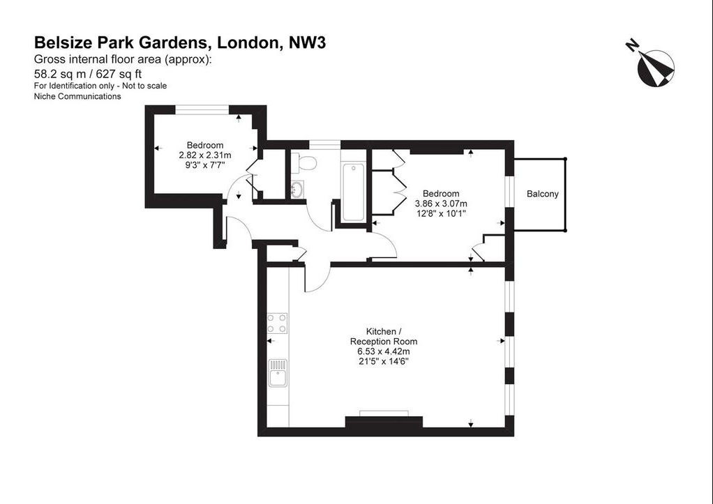 2 Bedrooms Flat to rent in Belsize Park Gardens, Belsize Park NW3