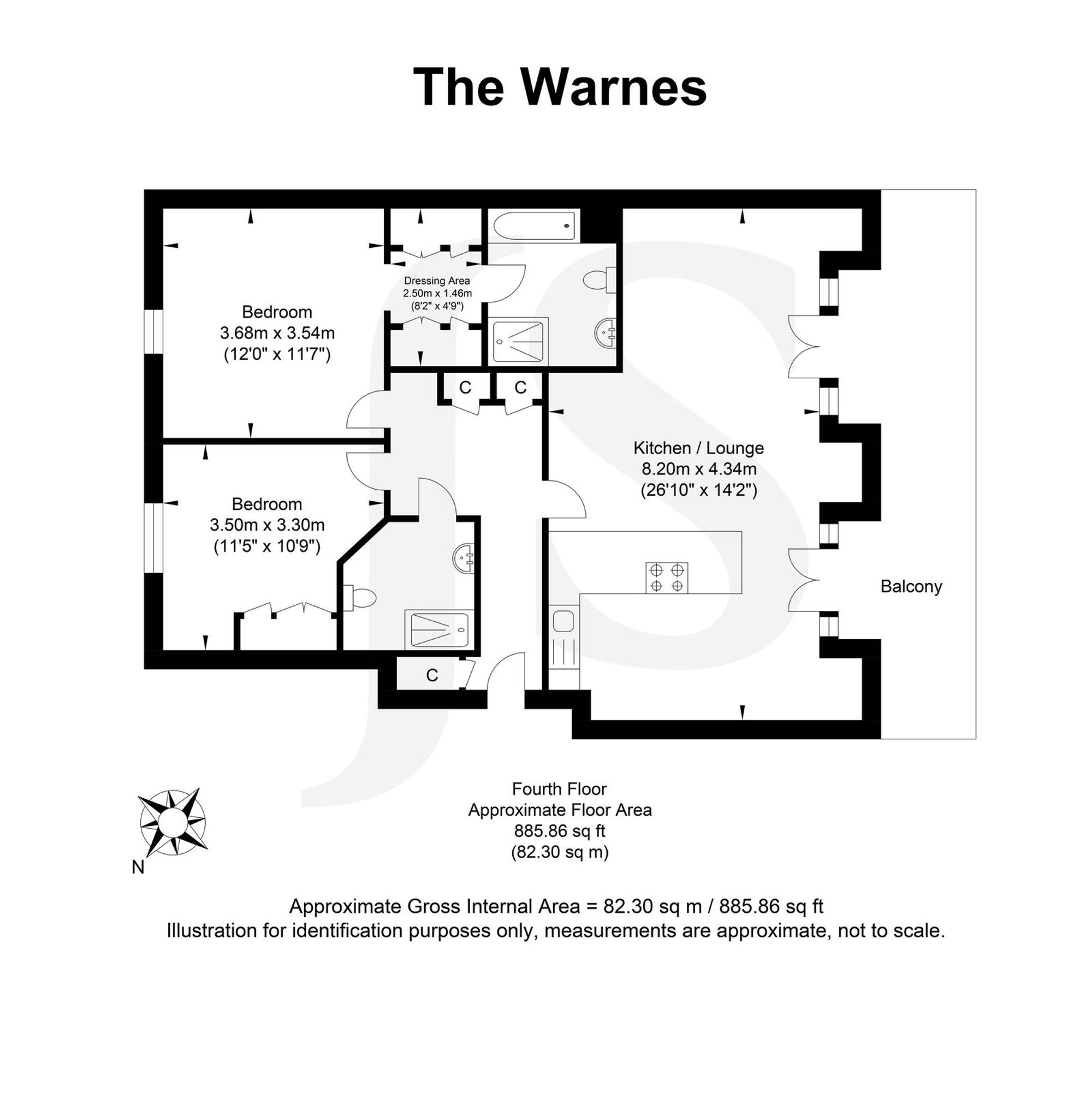 Apt 20, Warnes Steyne Gardens, Worthing floorplan