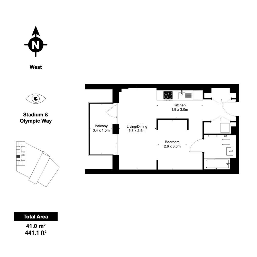 Olympic Way, Wembley floorplan