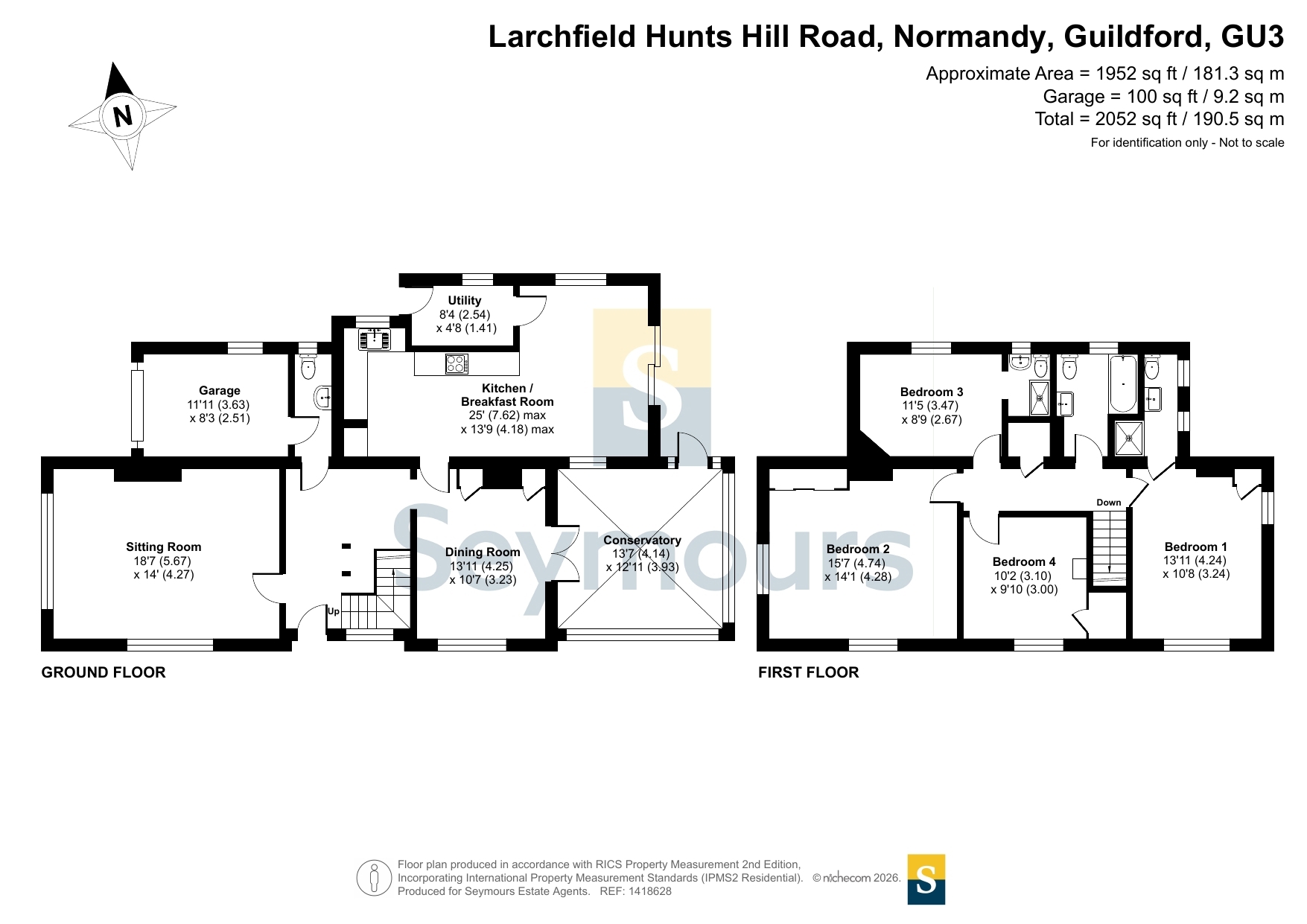 Larchfield,, Hunts Hill Road, Guildford floorplan