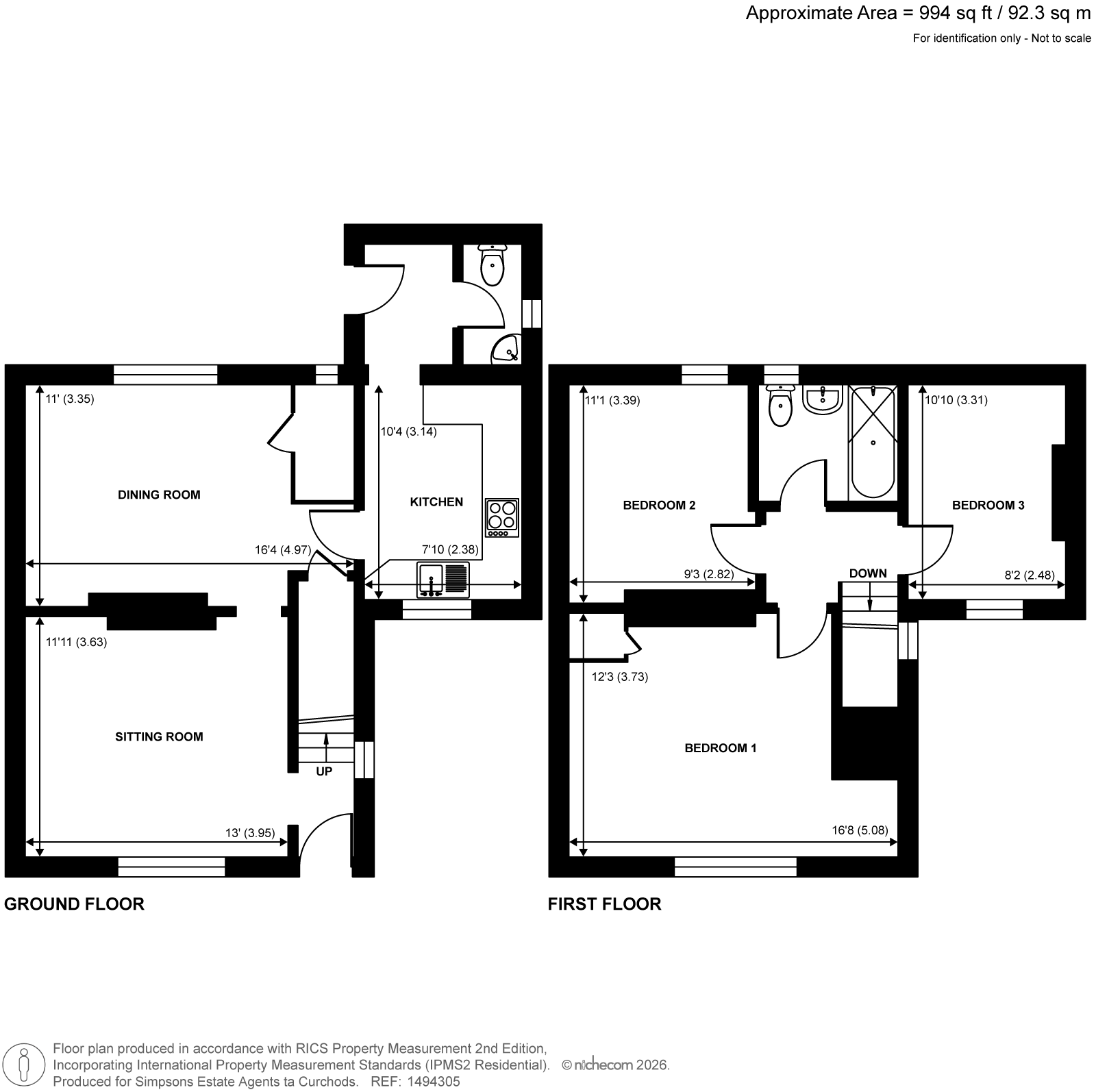 1, School Cottages, Woking floorplan