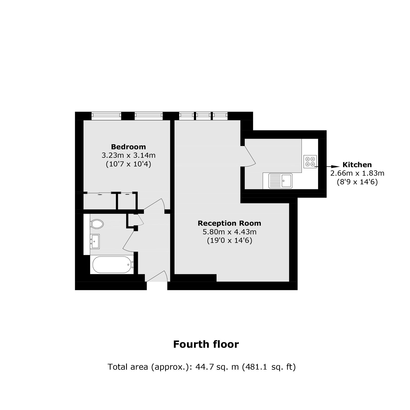 Flat 40A, Hanover Gate Mansions,, Park Road, London floorplan