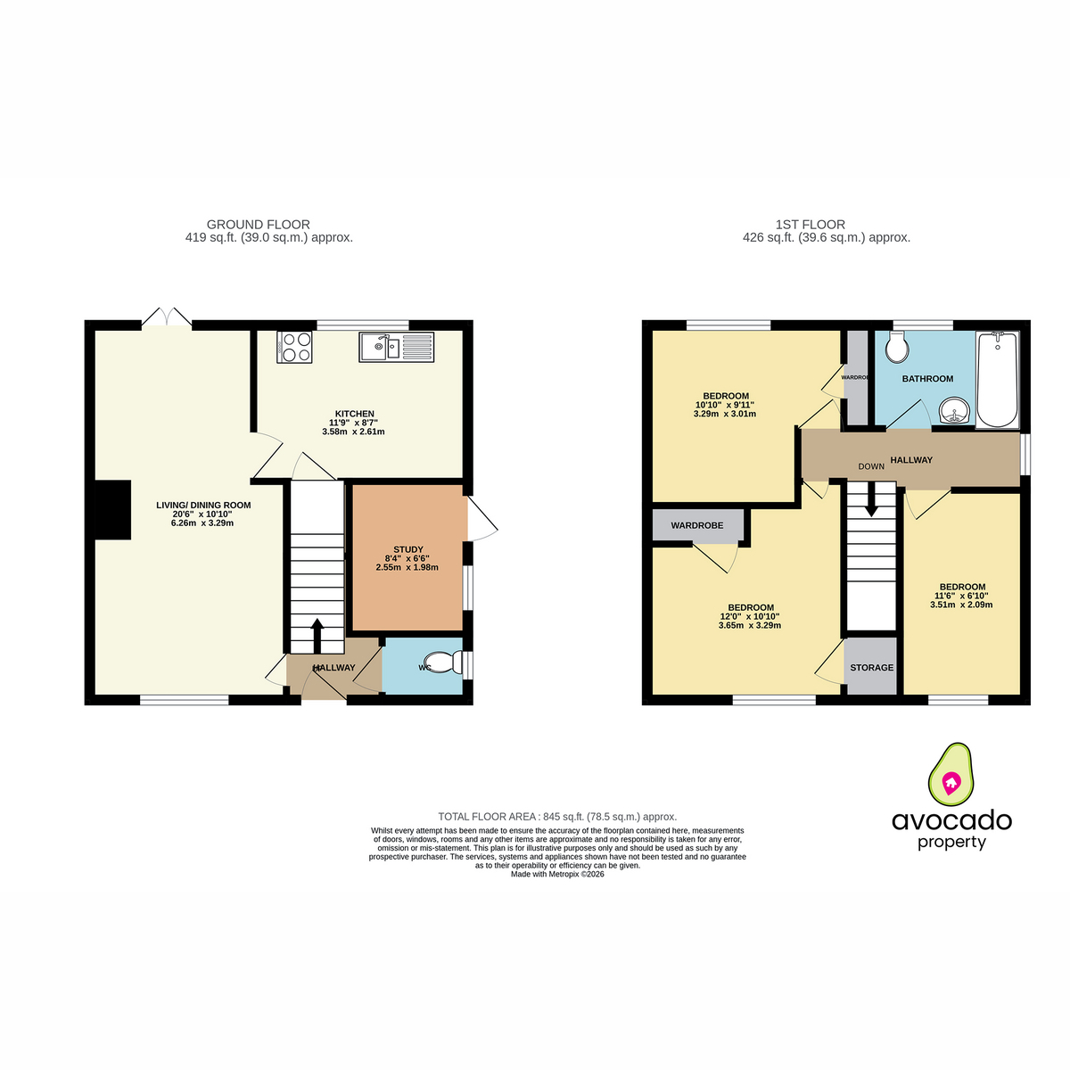 Wye Close, Reading floorplan