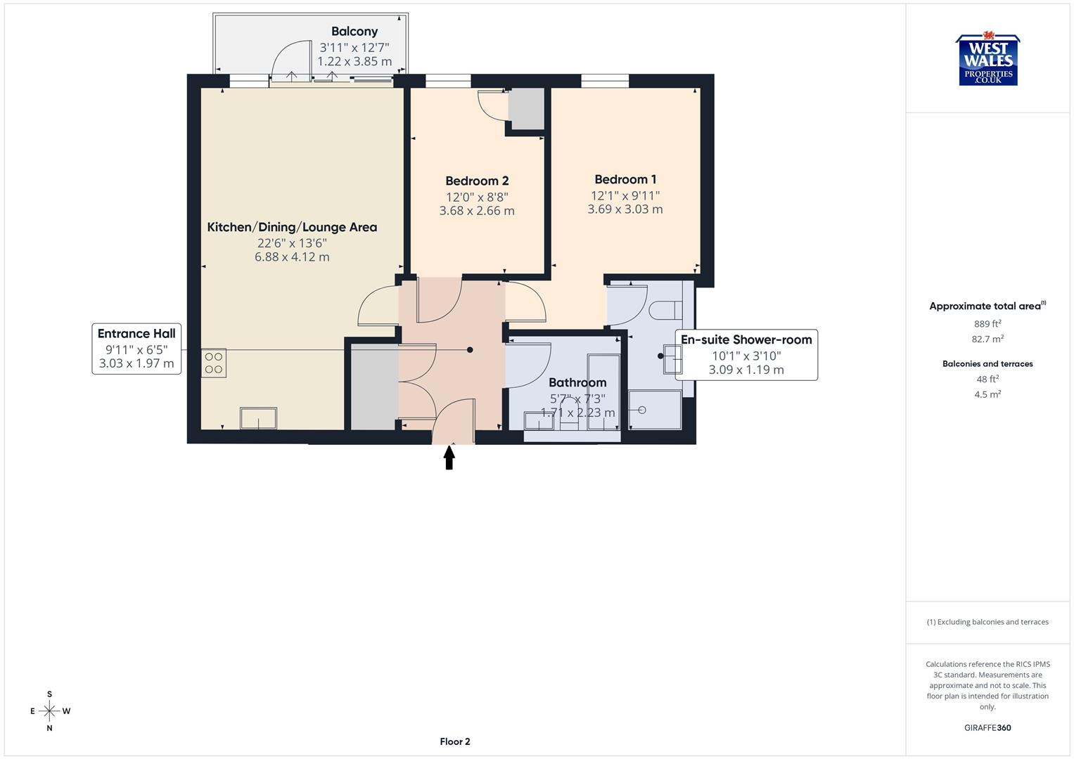 Flat 5, Wellfield, Bwlch Y Gwynt, Llanelli floorplan