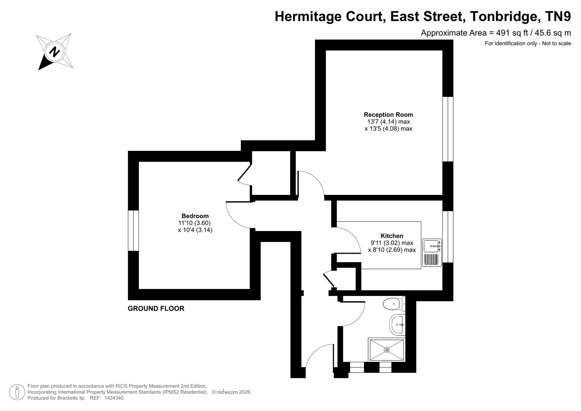 Flat 4, Hermitage Court East Street, Tonbridge floorplan