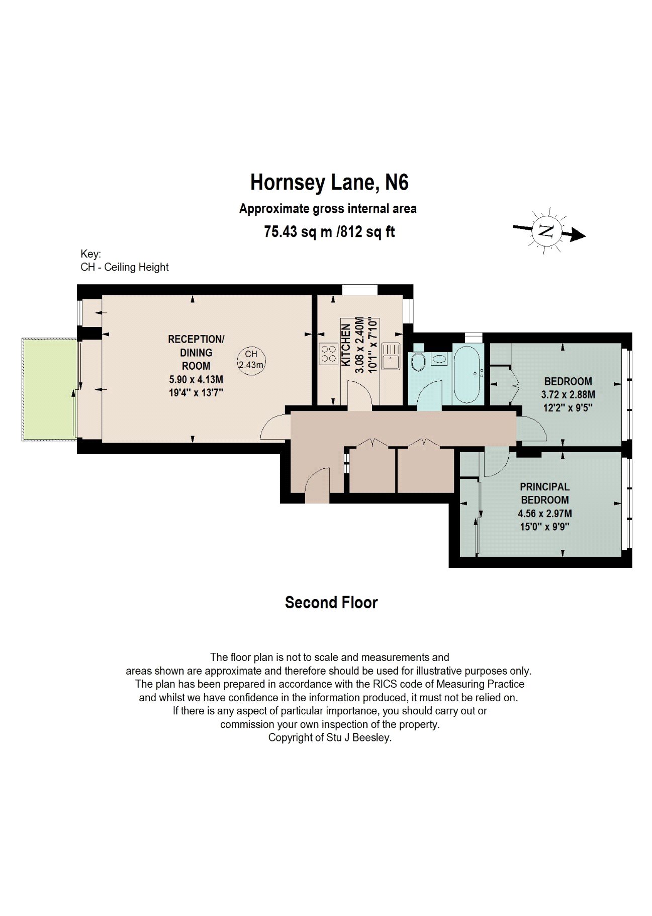 Flat 6, 125, Hornsey Lane, London floorplan