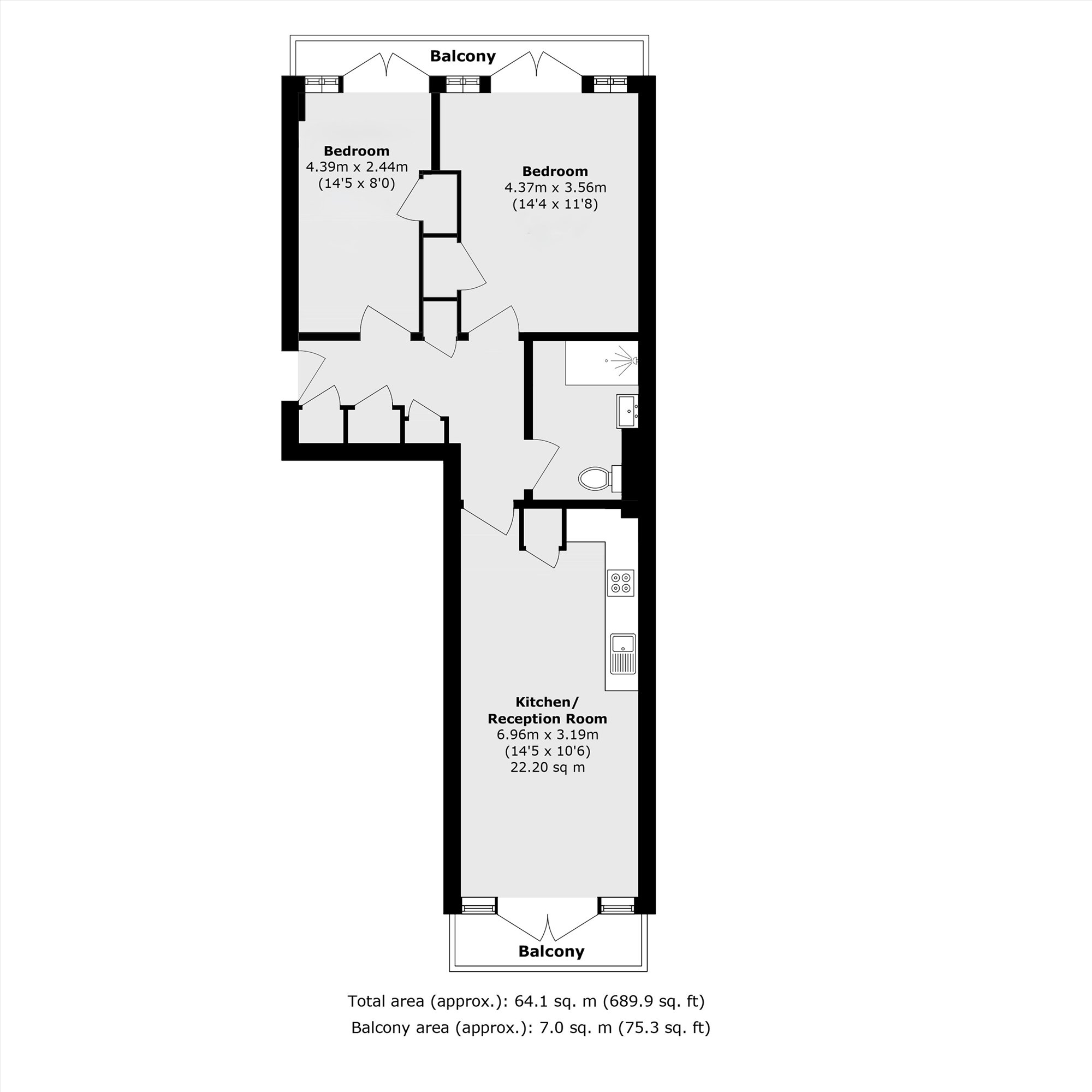 333, Grafton Road, London floorplan