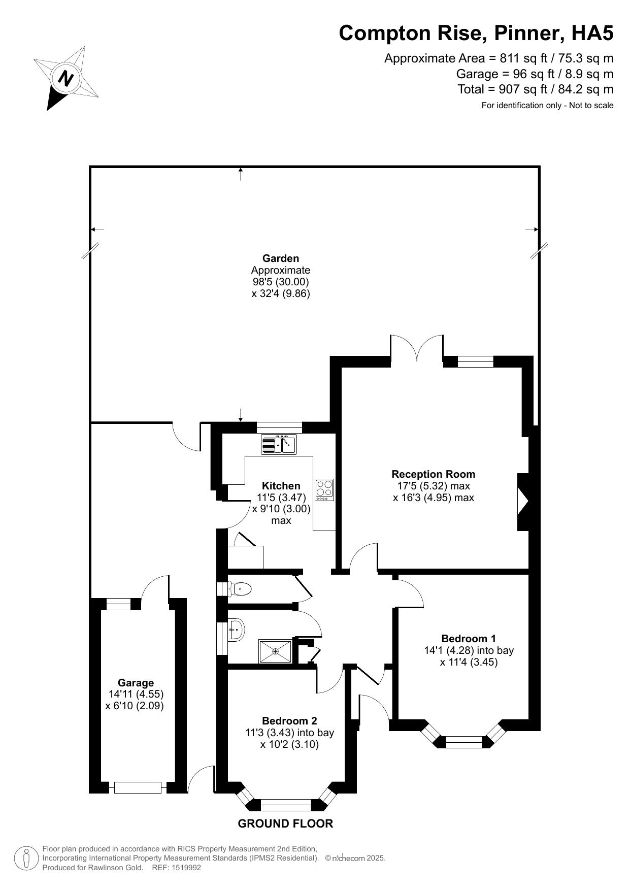 45, Compton Rise, Pinner floorplan