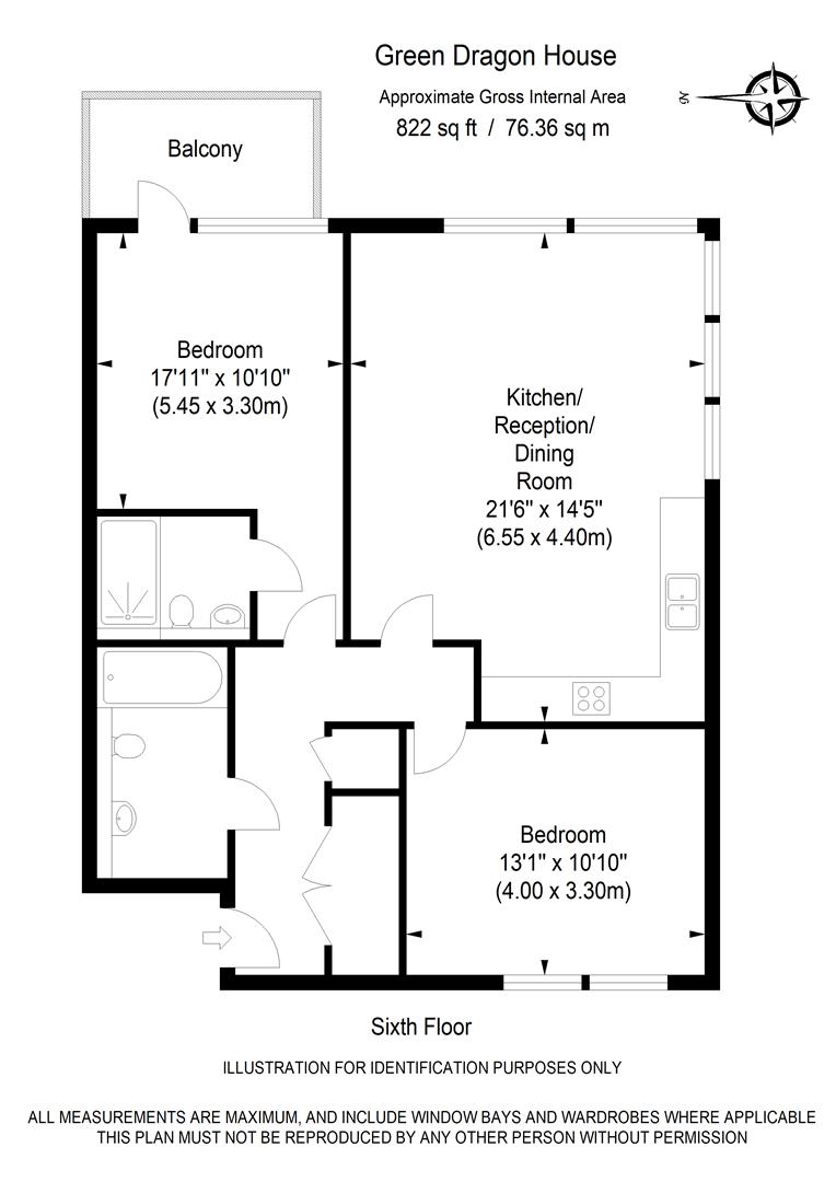 Green Dragon House, Croydon floorplan
