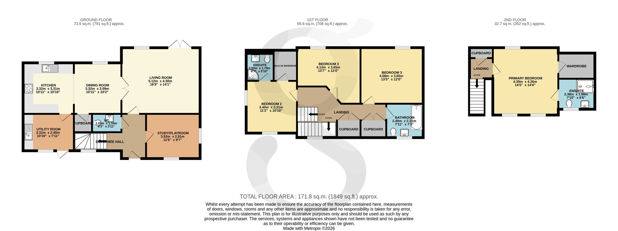 1 Cartref Gardens La Rue Du Froid Vent, Jersey floorplan