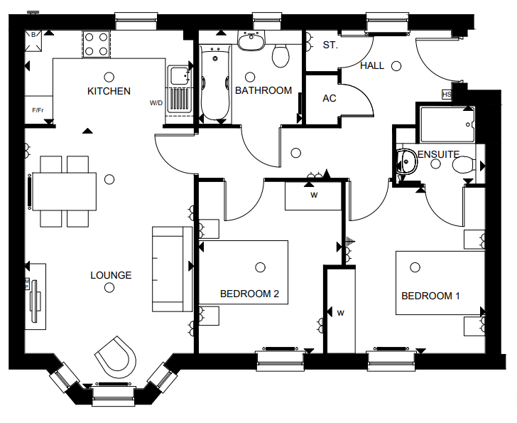 2 Bedrooms Flat for sale in 