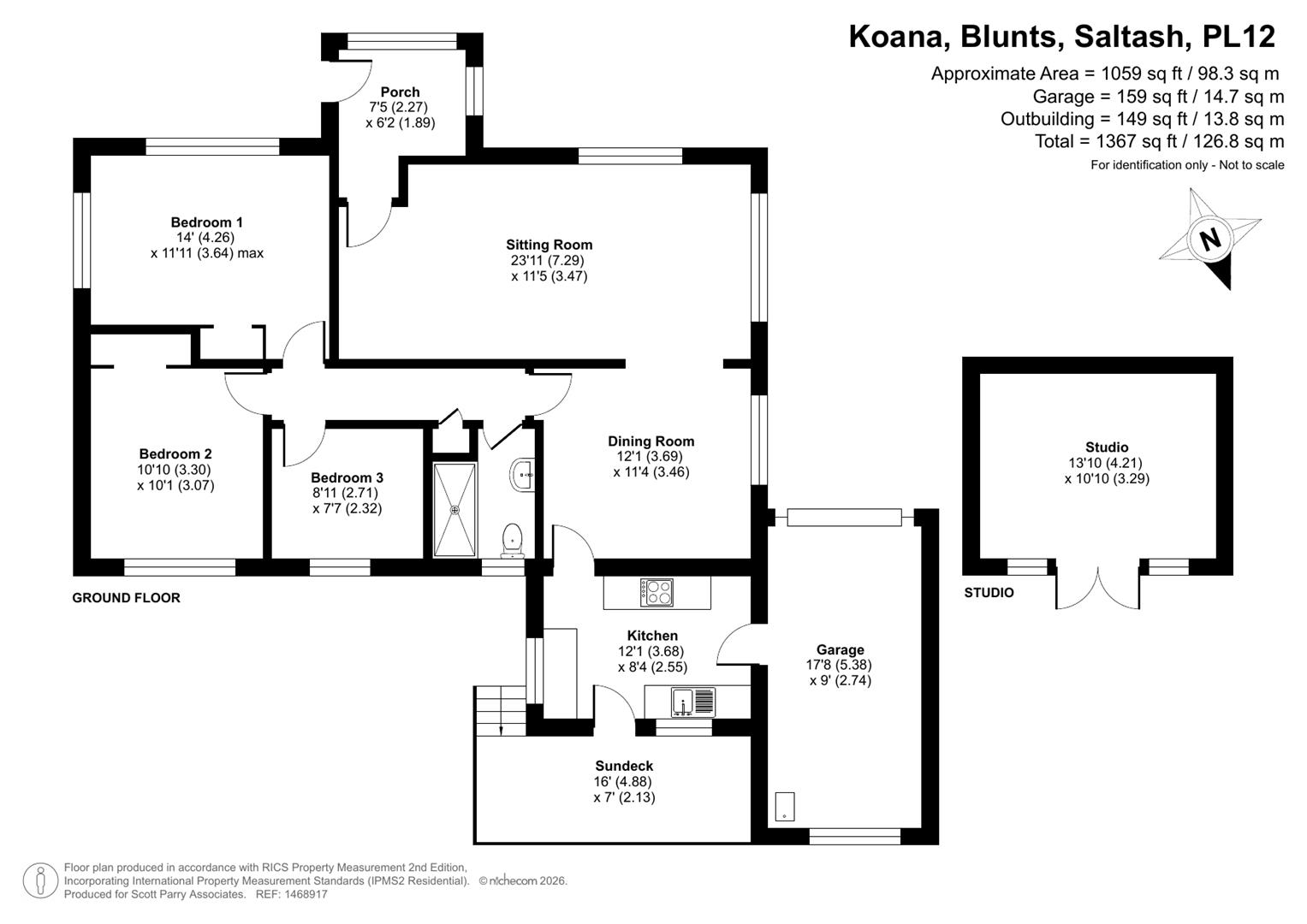 Koana, Blunts, Saltash floorplan